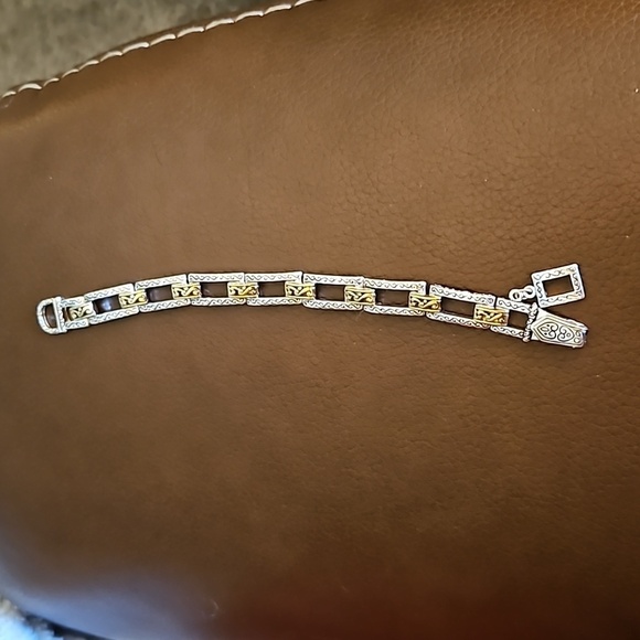 3/$30 VTG Scroll Rectangle Link Western Bracelet NWOT - Picture 5 of 8